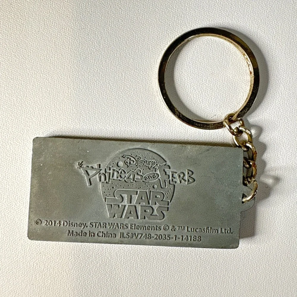 Disney Phineas and Ferb Star Wars Dr Doofenshmirtz Carbonite Keychain 2014 Metal